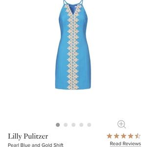 Lilly Pulitzer Blue Pear and Gold Dress